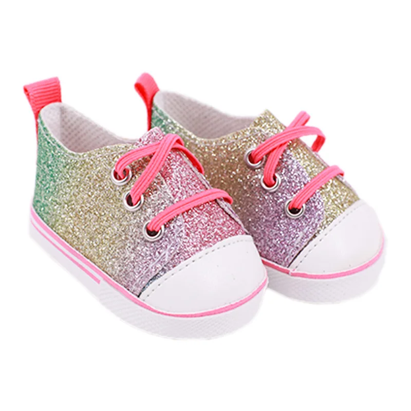 7 cm Doll Shoes For 43cm Baby Doll Clothes Accessories & 18 Inch American Doll Girl's Toy Gift