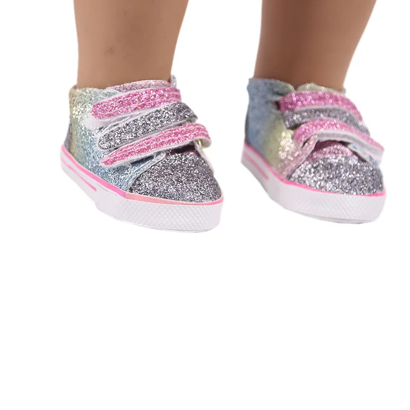 7 cm Doll Shoes For 43cm Baby Doll Clothes Accessories & 18 Inch American Doll Girl's Toy Gift