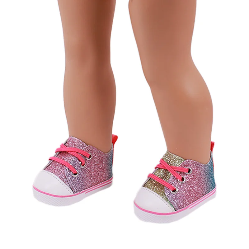 7 cm Doll Shoes For 43cm Baby Doll Clothes Accessories & 18 Inch American Doll Girl's Toy Gift