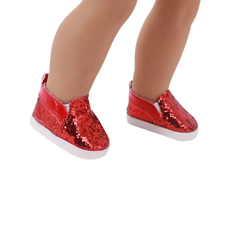 7 cm Doll Shoes For 43cm Baby Doll Clothes Accessories & 18 Inch American Doll Girl's Toy Gift