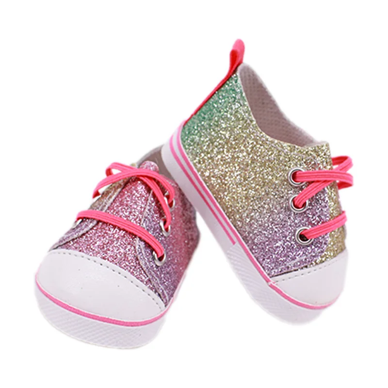 7 cm Doll Shoes For 43cm Baby Doll Clothes Accessories & 18 Inch American Doll Girl's Toy Gift
