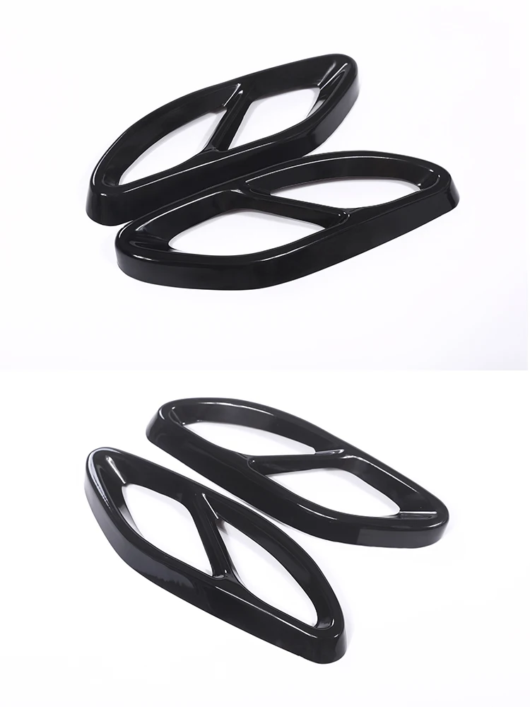 For Mercedes Benz A B C E GLA GLC GLE GLS CLS Class Stainless Steel Car Rear Exhaust Muffler Pipe Cover Trim Tail Throat Frame
