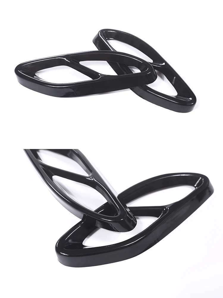 For Mercedes Benz A B C E GLA GLC GLE GLS CLS Class Stainless Steel Car Rear Exhaust Muffler Pipe Cover Trim Tail Throat Frame