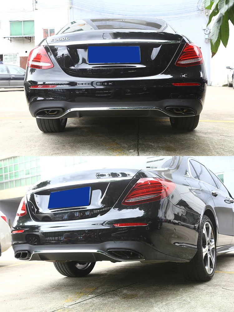 For Mercedes Benz A B C E GLA GLC GLE GLS CLS Class Stainless Steel Car Rear Exhaust Muffler Pipe Cover Trim Tail Throat Frame