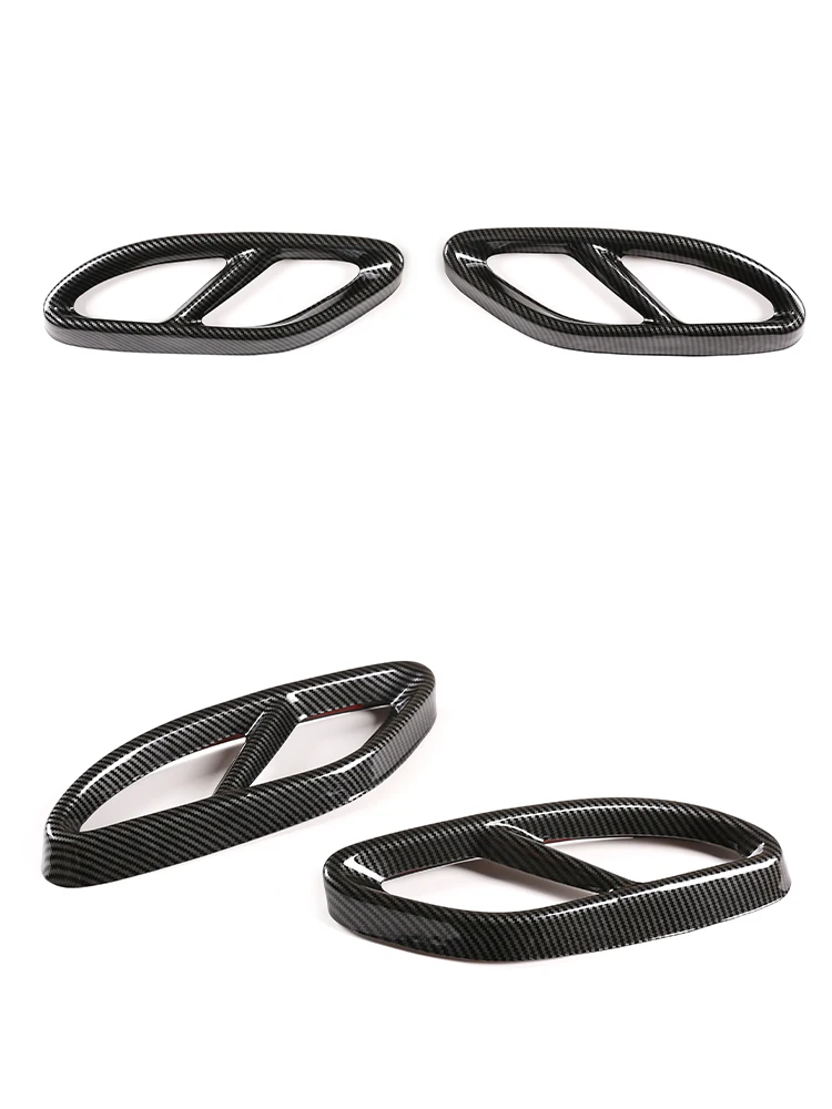 For Mercedes Benz A B C E GLA GLC GLE GLS CLS Class Stainless Steel Car Rear Exhaust Muffler Pipe Cover Trim Tail Throat Frame