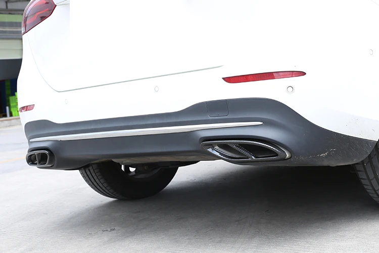 For Mercedes Benz A B C E GLA GLC GLE GLS CLS Class Stainless Steel Car Rear Exhaust Muffler Pipe Cover Trim Tail Throat Frame