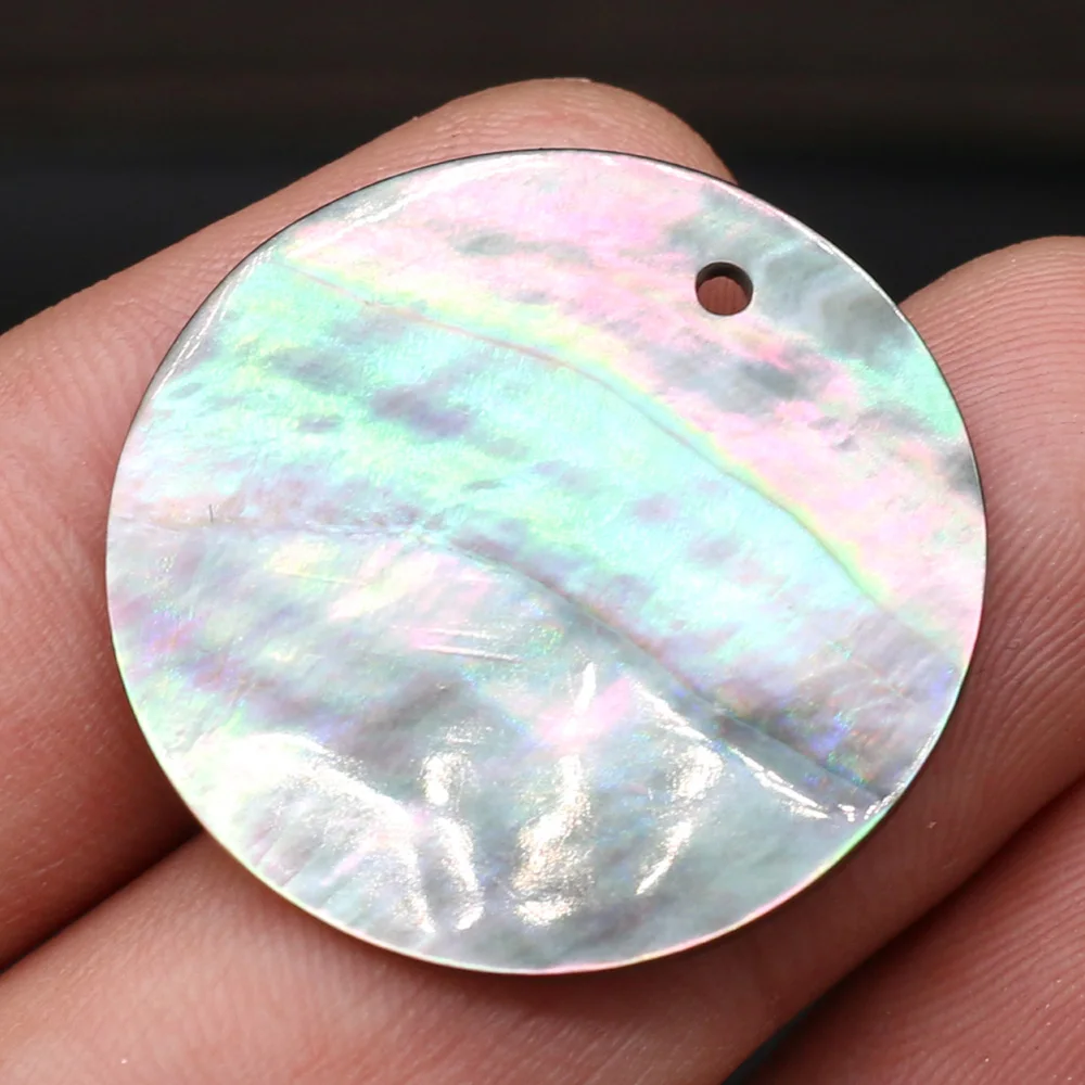 10pcs Black Mother of Pearl Coin Charms Fashion Natural Shell Disc Pendant for Jewelry Making DIY Earrings Necklace Accessories