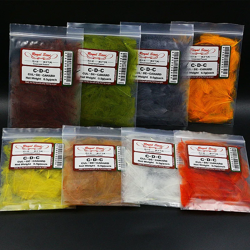 Premium Fly Tying Duck CDC Feathers Net 0.5g Cul De Canard Duck Butt Feathers Dry Fly Wings Fly Tying Materials