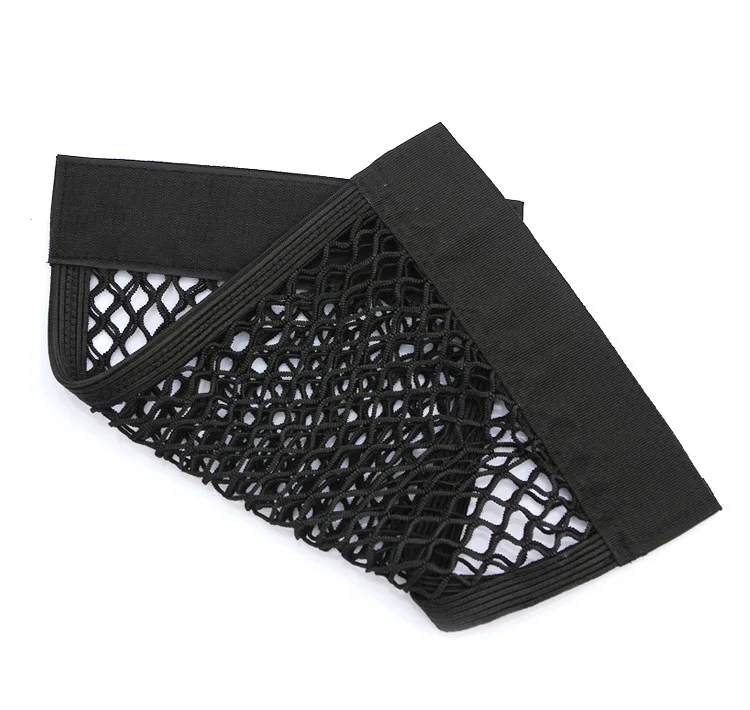 Car Back Rear Trunk Seat Elastic String Net Magic Sticker Mesh Storage Bag Pocket Cage Auto Organizer Seat Back Bag 40*25cm