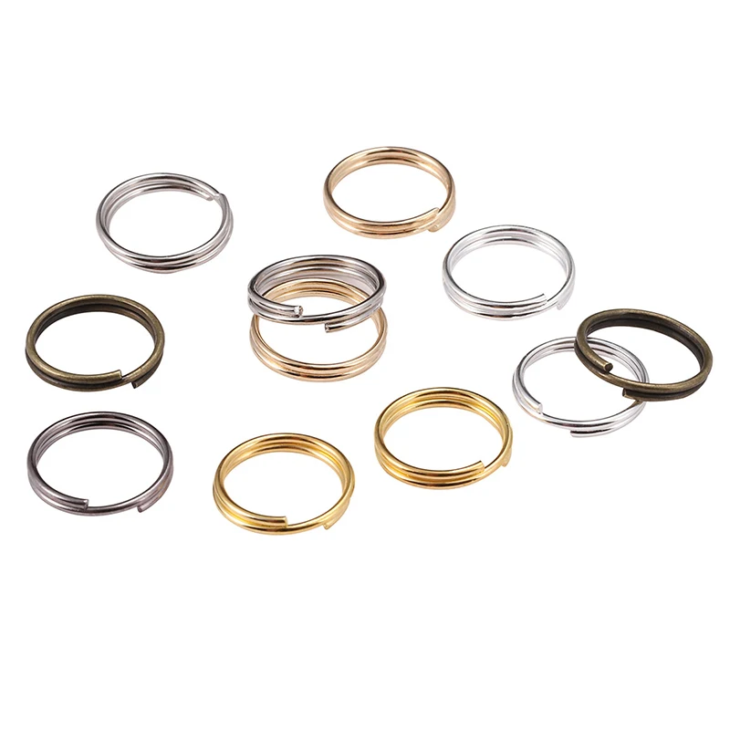 50-200Pcs/Lot 4-20mm Gold Color Double Jump Rings Split Rings Connectors Loops For DIY Jewelry Making Findings Accessories