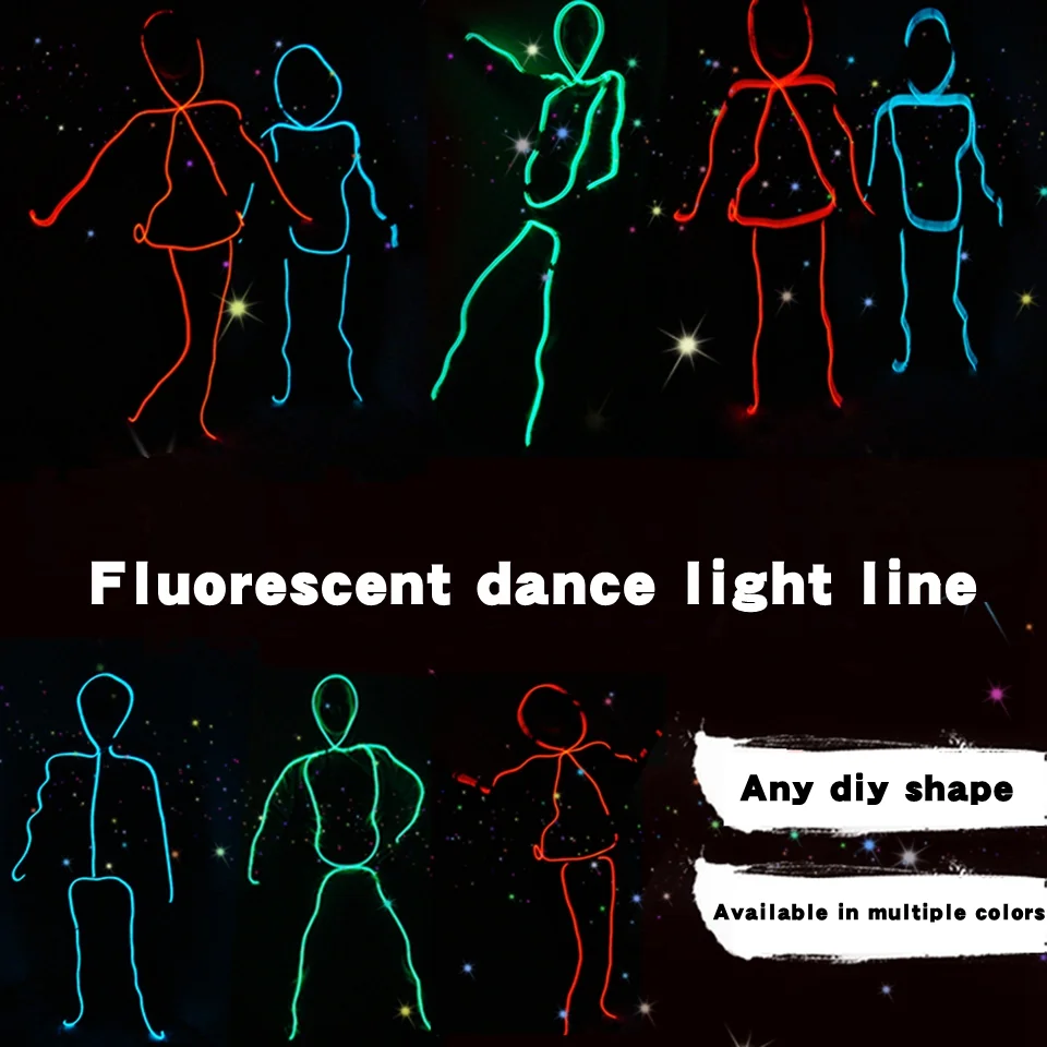 Flexible Neon Light 1M/2M/3M/5M/10M EL Wire Led Neon Dance Party Atmosphere Decor Lamp RopeTube Waterproof Multicolor Led Strip