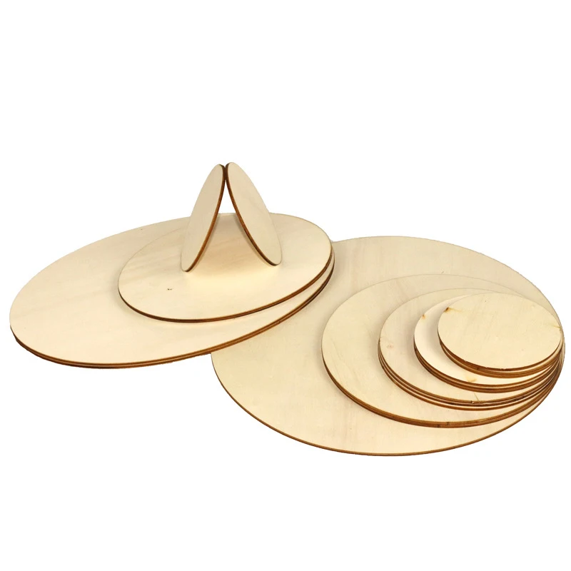 3-100Pcs Unfinished Round Wood Slices 1cm-10cm DIY Crafts Wooden Circle Discs Christmas Jewelry Painting Wedding Ornament Decor