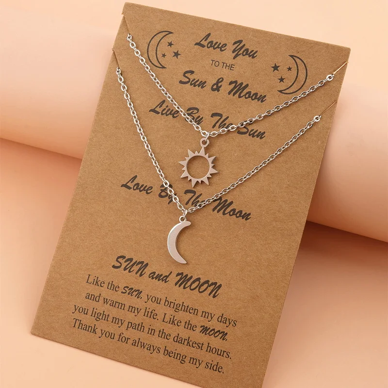 2pcs/set Minimalist Sun Moon Charm Couple Bracelet Friendship Jewelry Gift Handmade Adjustable Braided Rope Bracelets Wholesale