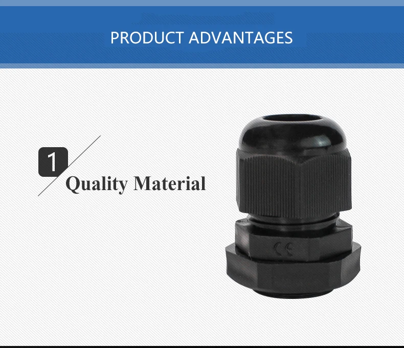 1/2/5/10pcs Waterproof Cable Gland Cable Entry IP68 PG7-PG36 White/Black Nylon Plastic Connector Joint