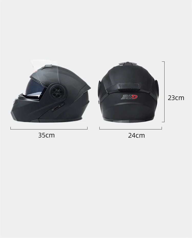 BLD Modular Dual Lens Motorcycle Helmet Safety Downhill Flip Up Helmets Professional Motocross Racing Full Face Casco Moto