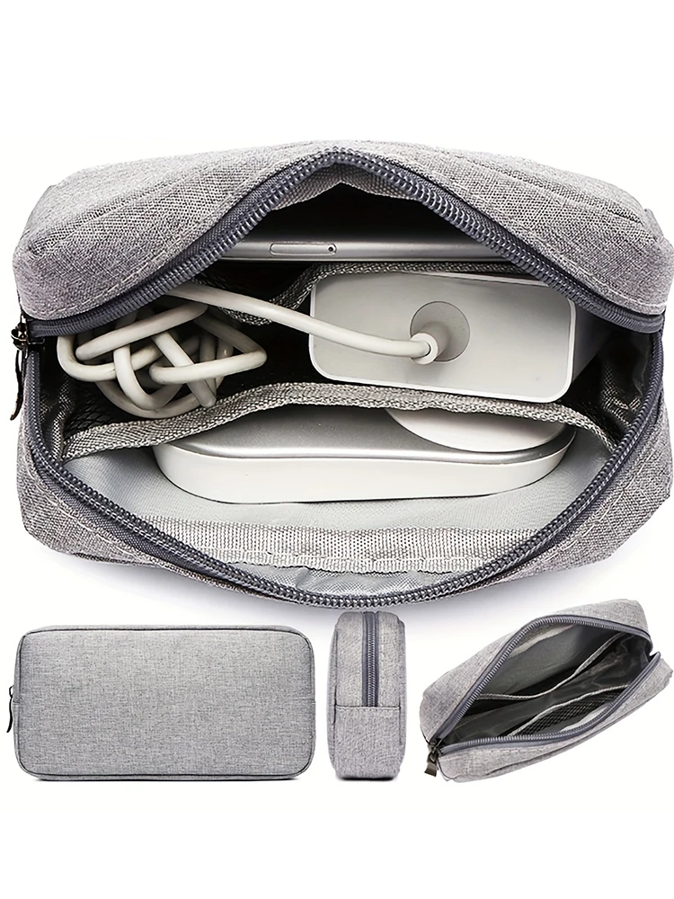 Waterproof Digital Accessories Storage Bag Large Capacity Portable Travel Carrying Organizer Bag for Mobile Phone USB Cable Band