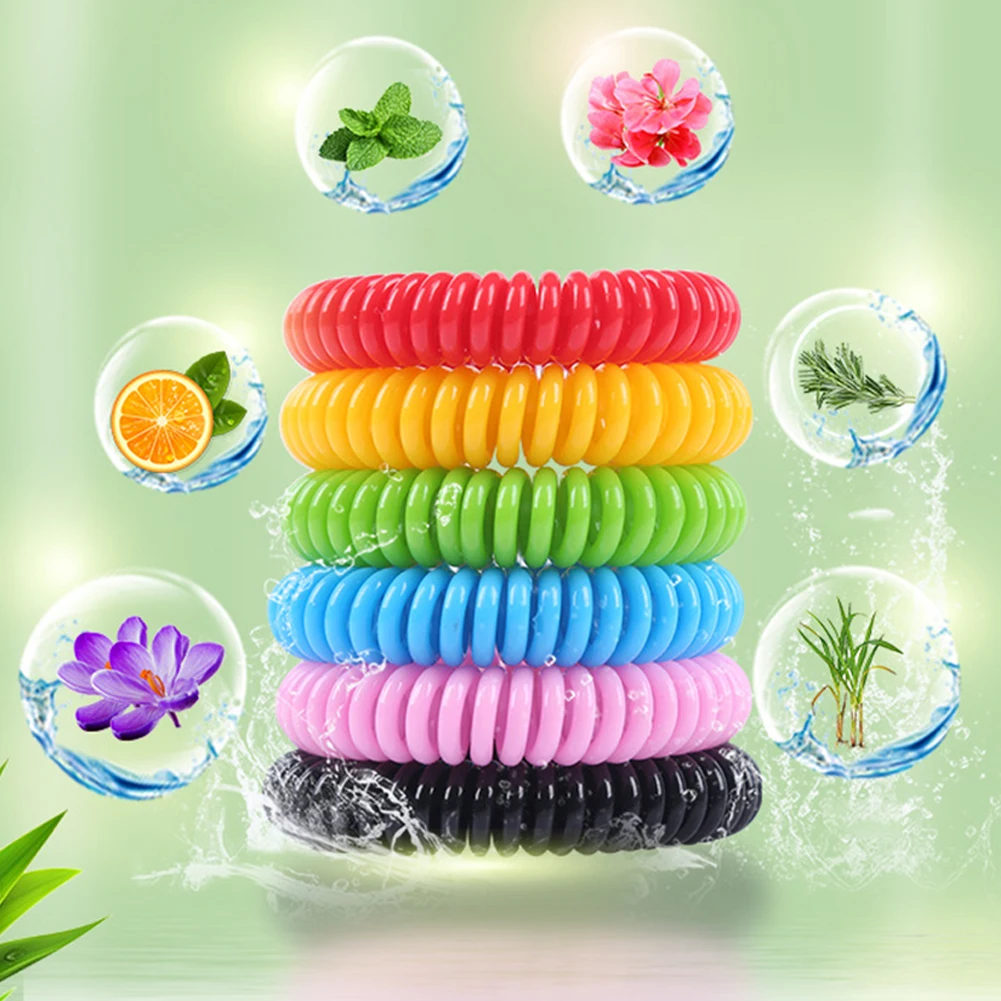 10 Pack Mosquito Repellent Bracelets Natural Mosquito Repellent DEET-Free Waterproof Mosquito Bracelet for Adults Kids