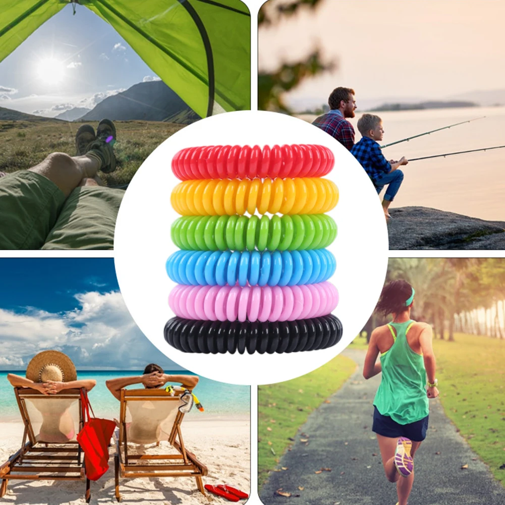 10 Pack Mosquito Repellent Bracelets Natural Mosquito Repellent DEET-Free Waterproof Mosquito Bracelet for Adults Kids