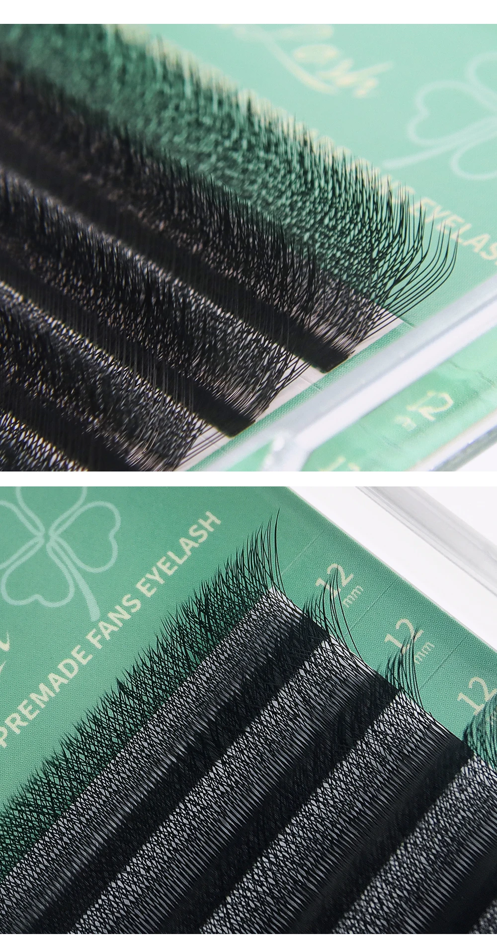 GLAMLASH Brown 3D 4D 5D Eyelashes C/D/L/LU/M Premade Volume Fan W Style Lashes Extension Makeup Tool