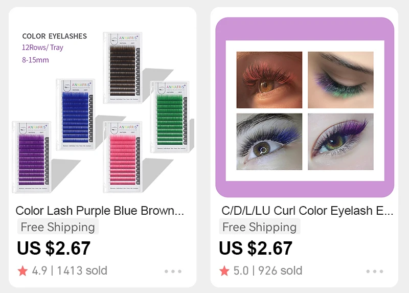 GLAMLASH Brown 3D 4D 5D Eyelashes C/D/L/LU/M Premade Volume Fan W Style Lashes Extension Makeup Tool