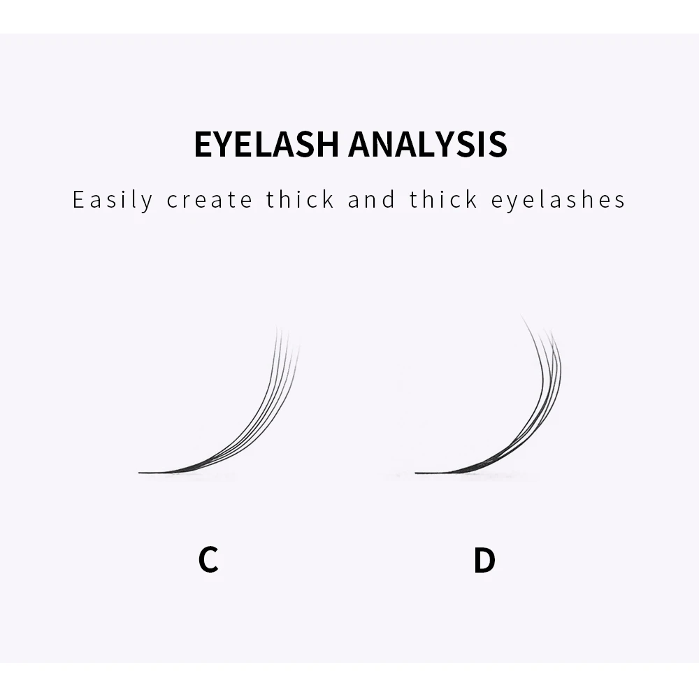 GLAMLASH Brown 3D 4D 5D Eyelashes C/D/L/LU/M Premade Volume Fan W Style Lashes Extension Makeup Tool