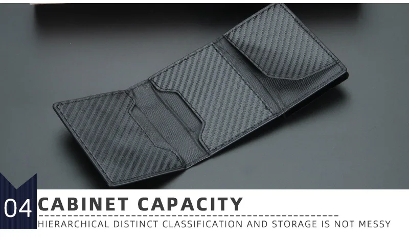 Magnet Rfid Blocking Credit Card Holder Case for Men Unisex Leather ID Bank Wallets with Magnetic Buckle Closer Small PU Purse