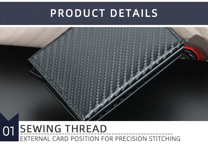 Magnet Rfid Blocking Credit Card Holder Case for Men Unisex Leather ID Bank Wallets with Magnetic Buckle Closer Small PU Purse