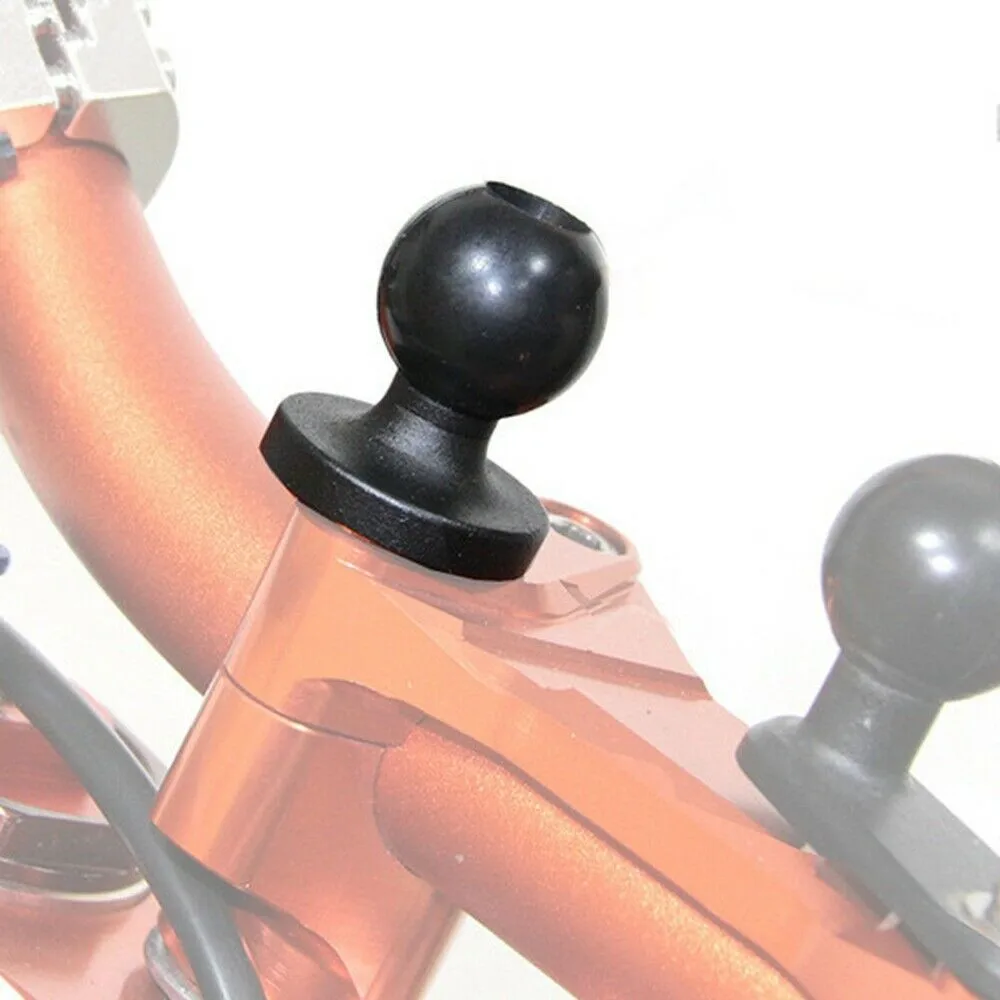Motorcycle Bike Aluminum Mount Fork Stem Base Set W/ Ball Head For RAM Mount Compatible With A Variety Of Connecting Rod/bracket