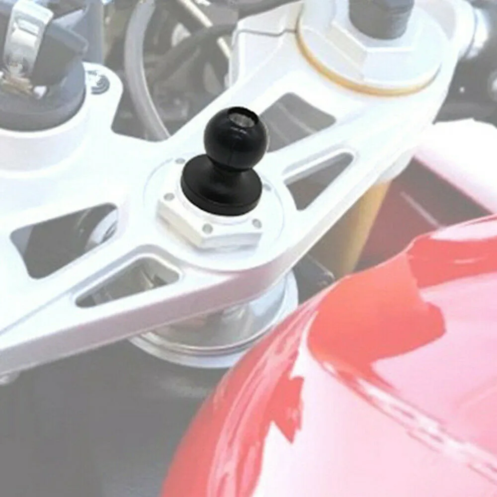 Motorcycle Bike Aluminum Mount Fork Stem Base Set W/ Ball Head For RAM Mount Compatible With A Variety Of Connecting Rod/bracket