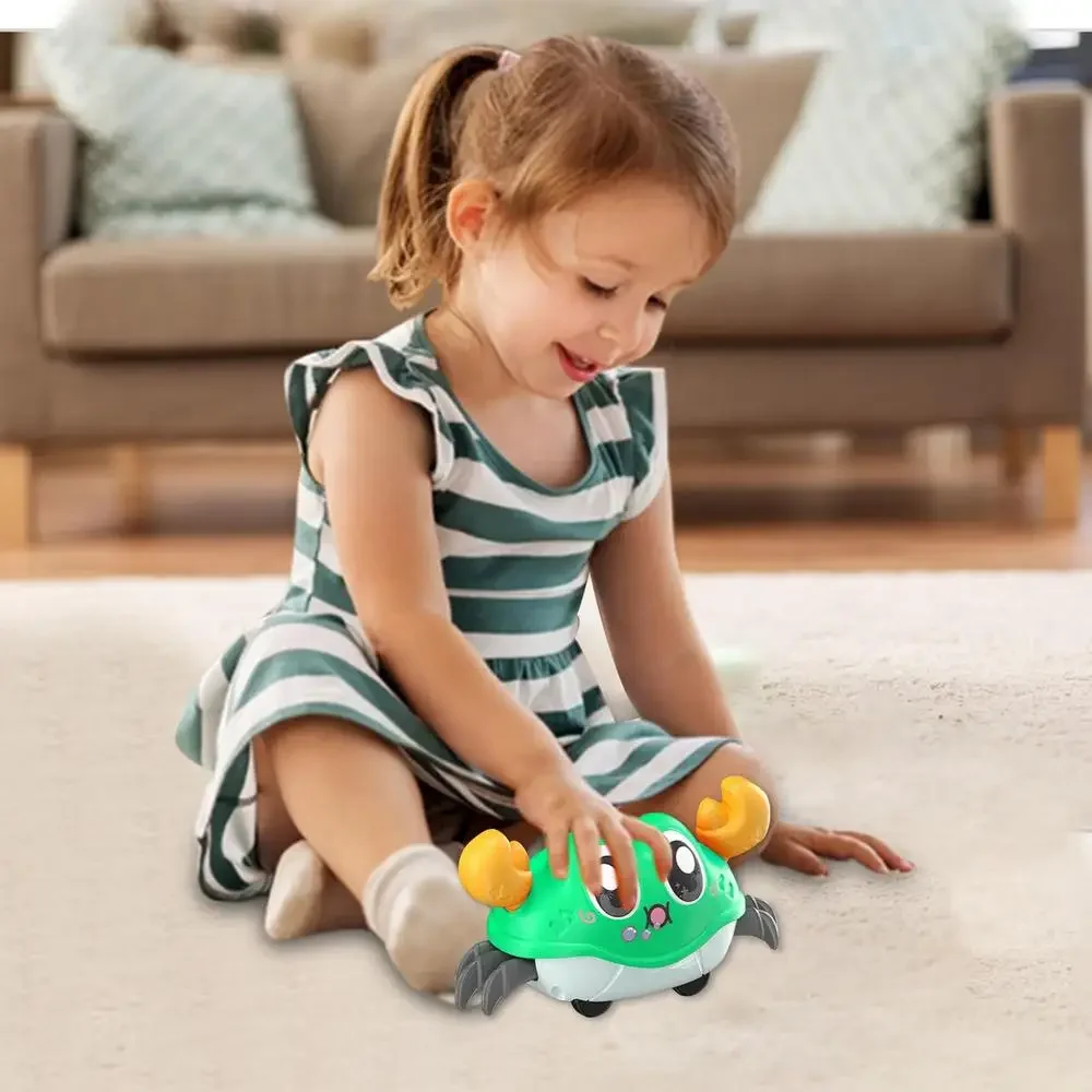 Children's Fun Double Return Force Left and Right Shake Simulation Crab Toy Baby Running Bubble Simulation Crab Crawling