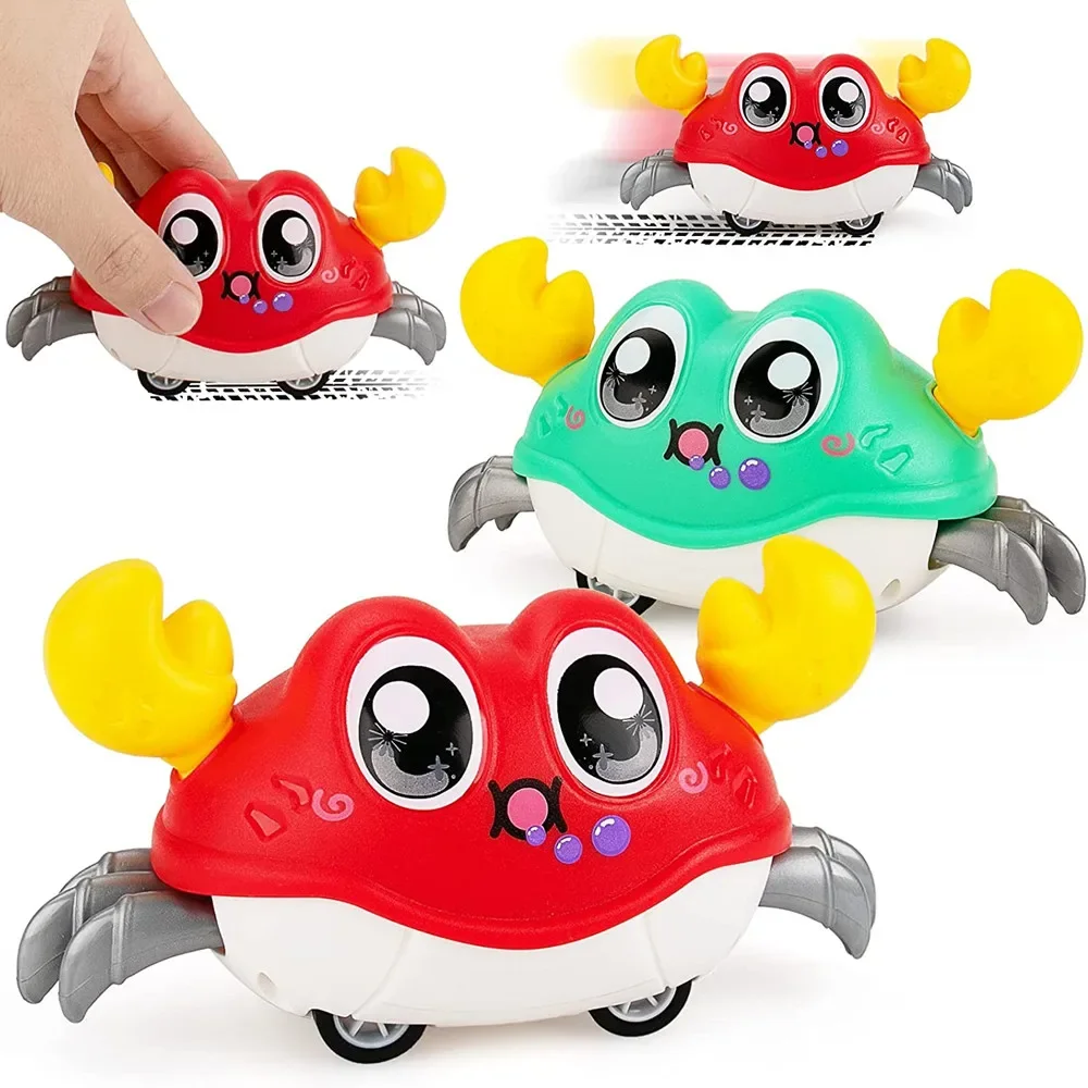 Children's Fun Double Return Force Left and Right Shake Simulation Crab Toy Baby Running Bubble Simulation Crab Crawling