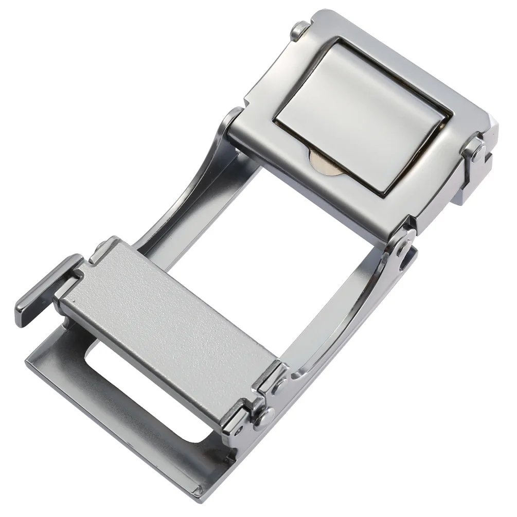 Suiatble For 30mm 31mm Leather Ratchet Belts Without Holes Men Alloy Metal Automatic Buckle