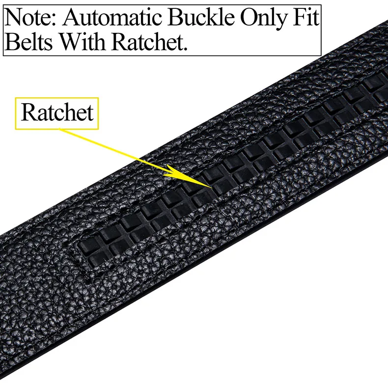 Suiatble For 30mm 31mm Leather Ratchet Belts Without Holes Men Alloy Metal Automatic Buckle
