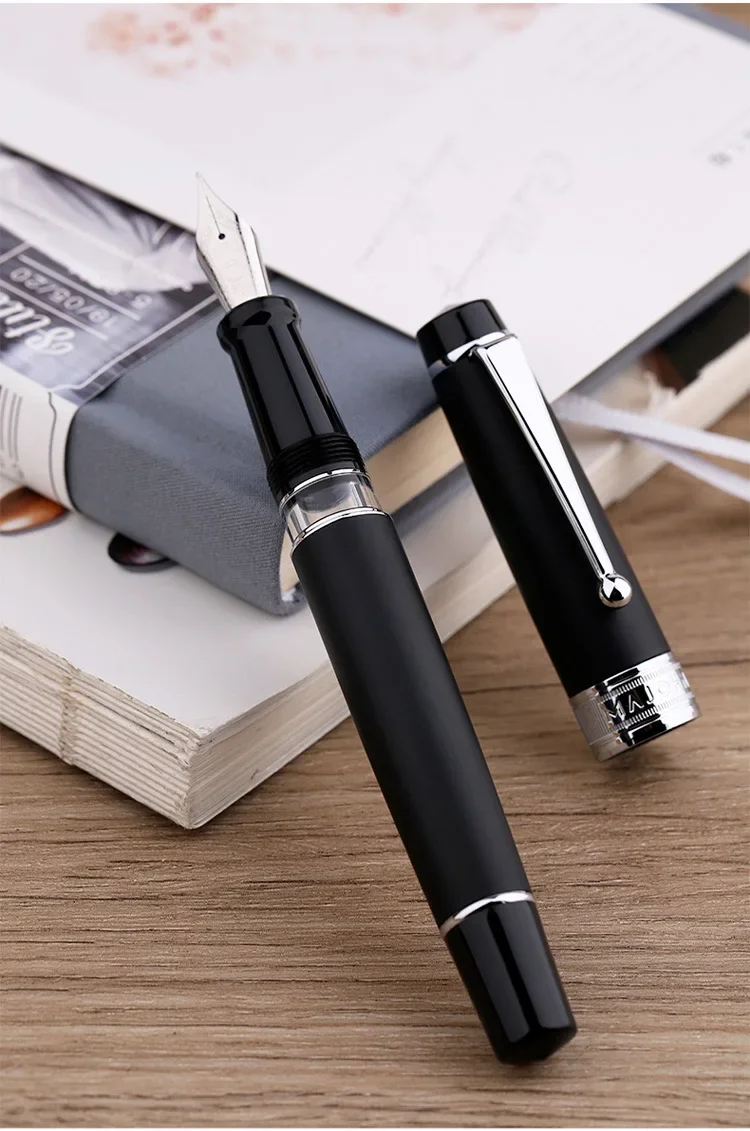 MAJOHN T5 Piston Fountain Pen Metal Iridium Nib EF/F/M 0.38/0.5/0.7mm Large-Capacity Writing Office Gifts Ink Pen