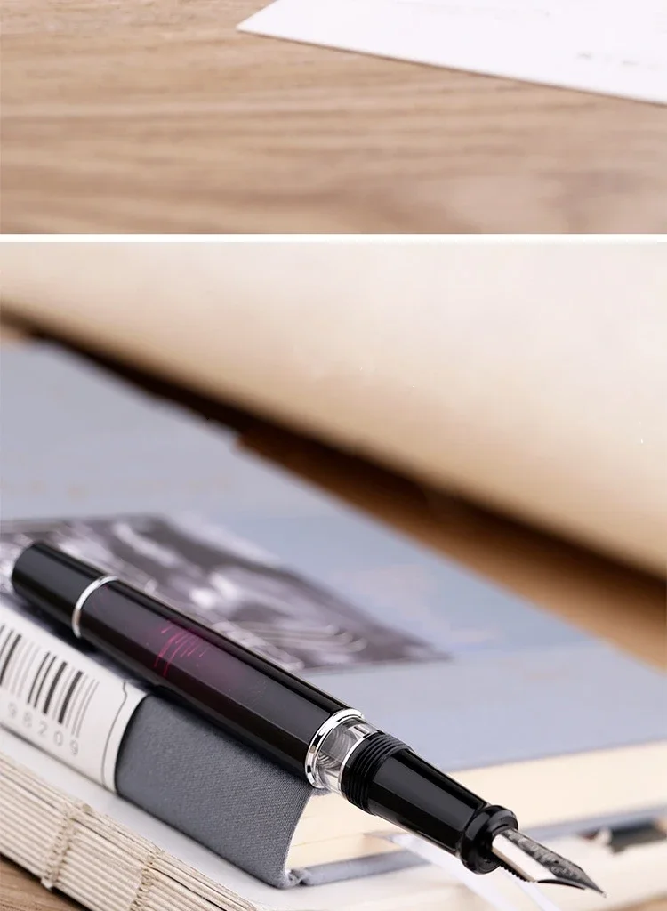 MAJOHN T5 Piston Fountain Pen Metal Iridium Nib EF/F/M 0.38/0.5/0.7mm Large-Capacity Writing Office Gifts Ink Pen