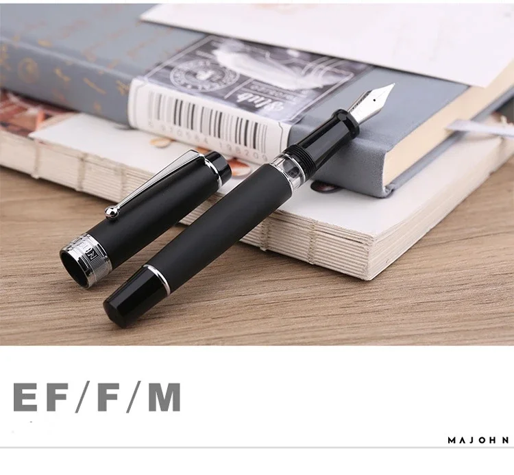 MAJOHN T5 Piston Fountain Pen Metal Iridium Nib EF/F/M 0.38/0.5/0.7mm Large-Capacity Writing Office Gifts Ink Pen