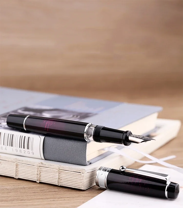 MAJOHN T5 Piston Fountain Pen Metal Iridium Nib EF/F/M 0.38/0.5/0.7mm Large-Capacity Writing Office Gifts Ink Pen