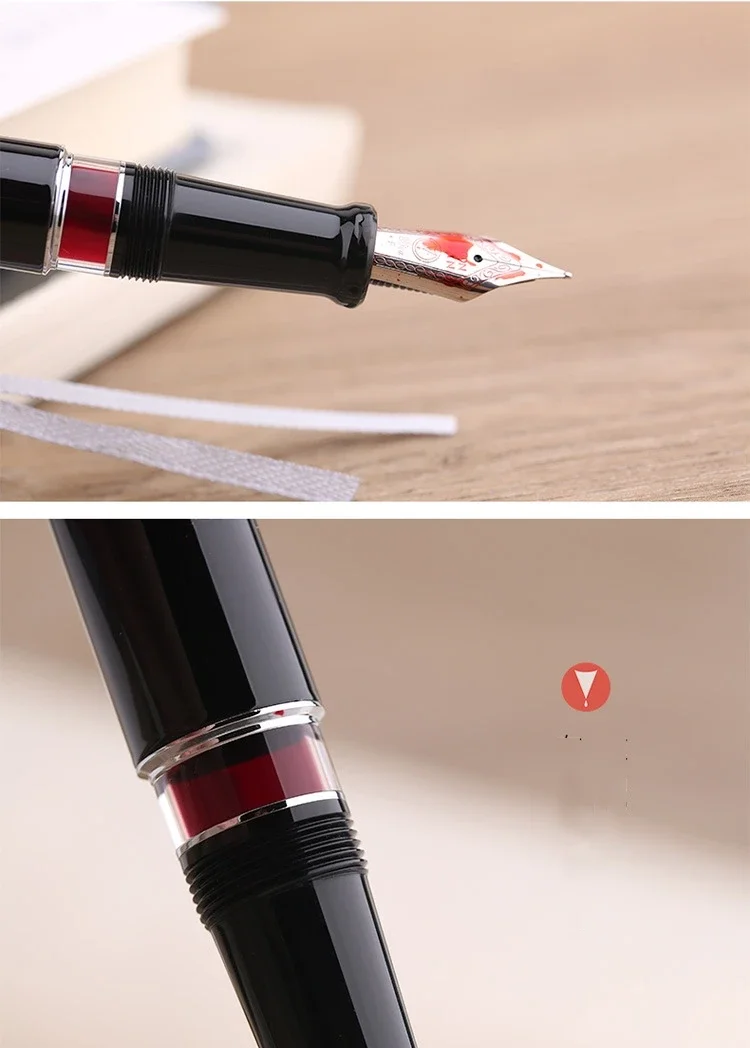 MAJOHN T5 Piston Fountain Pen Metal Iridium Nib EF/F/M 0.38/0.5/0.7mm Large-Capacity Writing Office Gifts Ink Pen