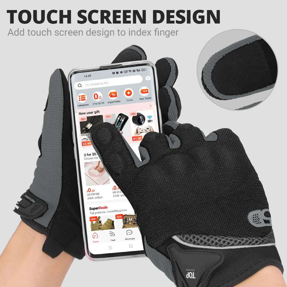 Motorcycle Gloves Moto Touch Screen Breathable Gloves Motorbike Racing Riding Bicycle Protective Guantes Summer Sports Glove