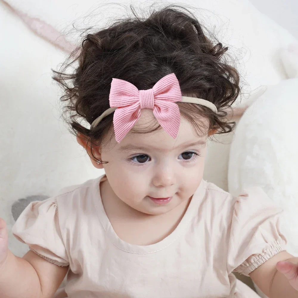 5Pcs/lot Baby Elastic Nylon Headband Newborn Lovely Flower Lace Bow Head Band for Girl Infant Toddler Soft Babe Hair Accessories