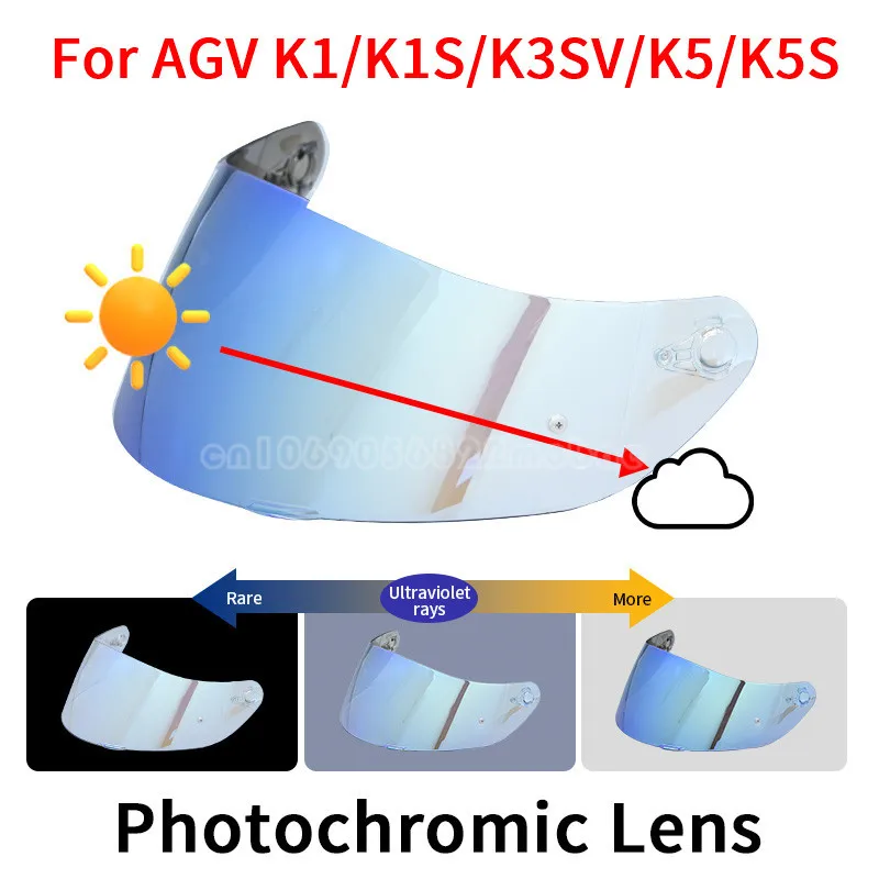 For AGV K5 K5S K5-S K3SV K1 K1S Compact ST Motorcycle Helmet Visor Lens Shield Glasses Full Face Pin Accesorios Para Moto Casque