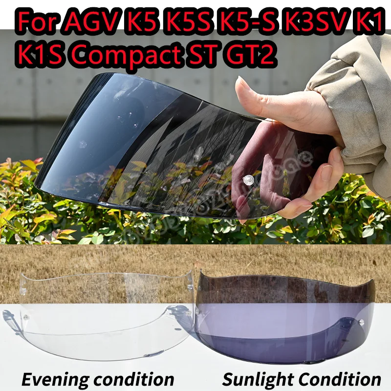 For AGV K5 K5S K5-S K3SV K1 K1S Compact ST Motorcycle Helmet Visor Lens Shield Glasses Full Face Pin Accesorios Para Moto Casque