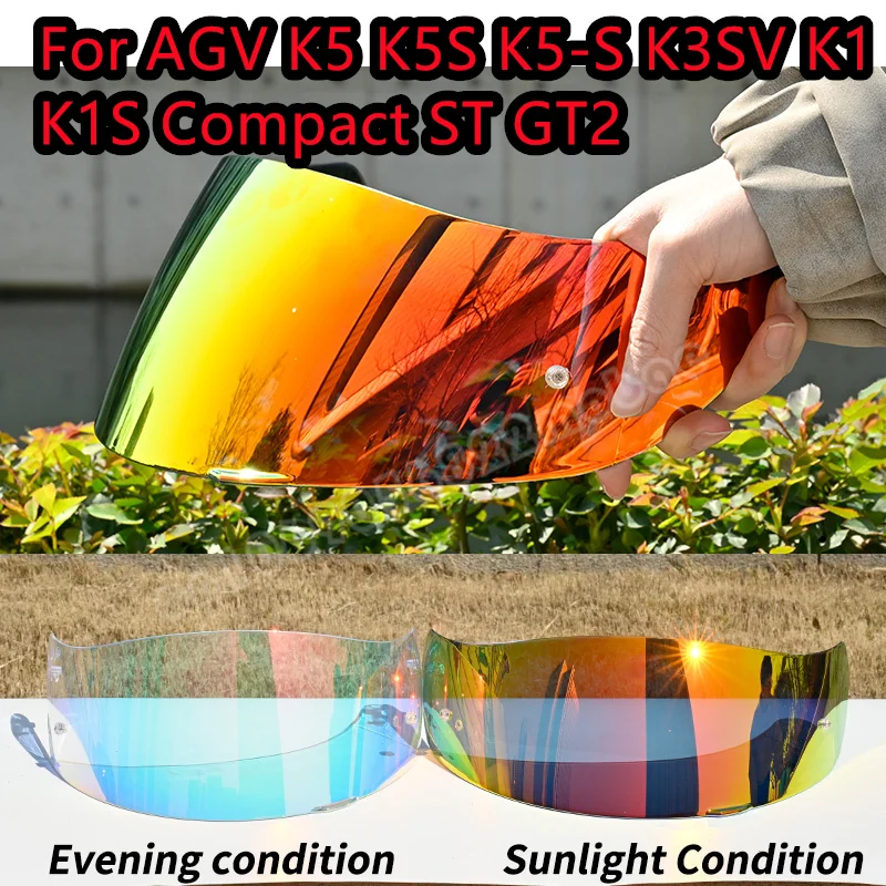 For AGV K5 K5S K5-S K3SV K1 K1S Compact ST Motorcycle Helmet Visor Lens Shield Glasses Full Face Pin Accesorios Para Moto Casque