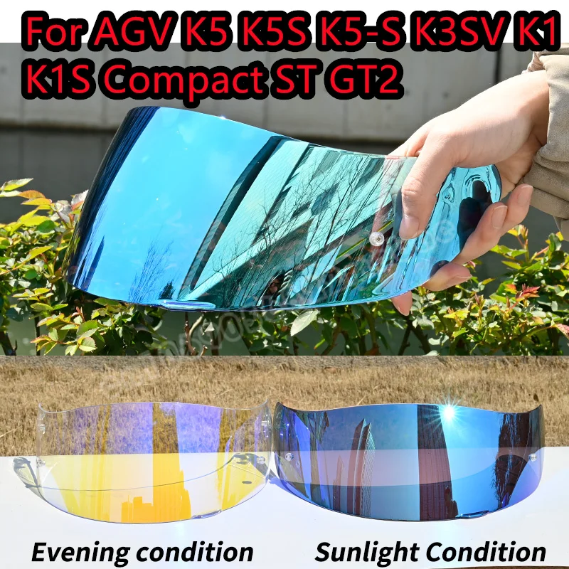 For AGV K5 K5S K5-S K3SV K1 K1S Compact ST Motorcycle Helmet Visor Lens Shield Glasses Full Face Pin Accesorios Para Moto Casque