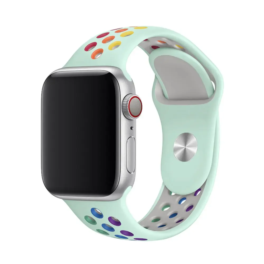Sport watch strap For Apple Watch Bands Ultra 49mm 44mm 45mm 38/40mm 41mm Silicone Pride Bracelet iWatch Series 8 7 6 4 5 3 9 SE