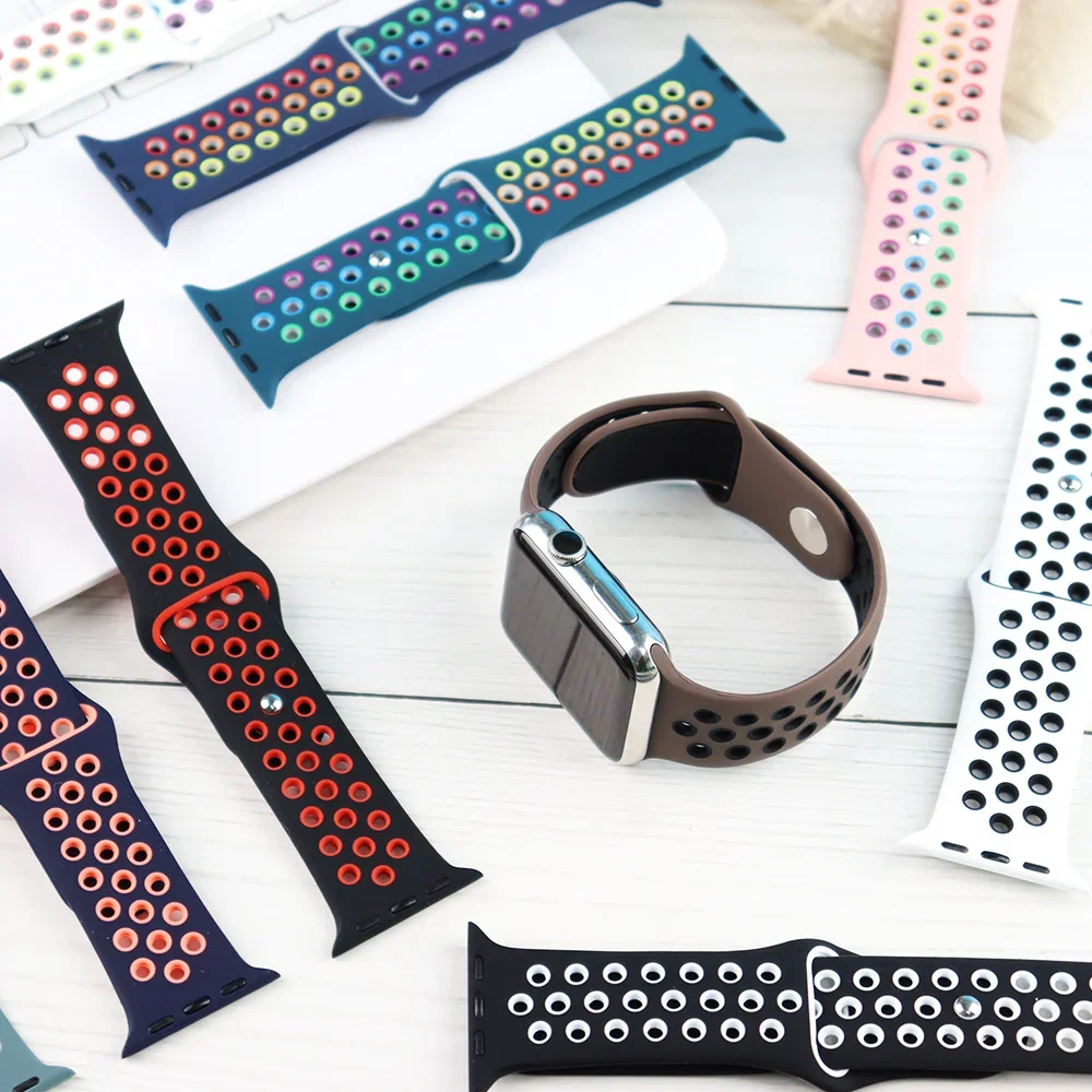 Sport watch strap For Apple Watch Bands Ultra 49mm 44mm 45mm 38/40mm 41mm Silicone Pride Bracelet iWatch Series 8 7 6 4 5 3 9 SE