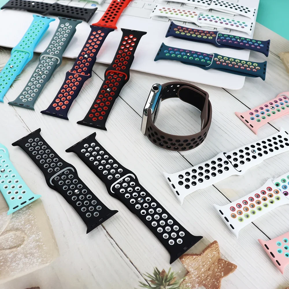 Sport watch strap For Apple Watch Bands Ultra 49mm 44mm 45mm 38/40mm 41mm Silicone Pride Bracelet iWatch Series 8 7 6 4 5 3 9 SE