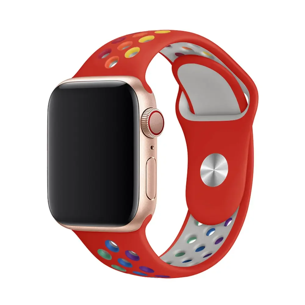 Sport watch strap For Apple Watch Bands Ultra 49mm 44mm 45mm 38/40mm 41mm Silicone Pride Bracelet iWatch Series 8 7 6 4 5 3 9 SE