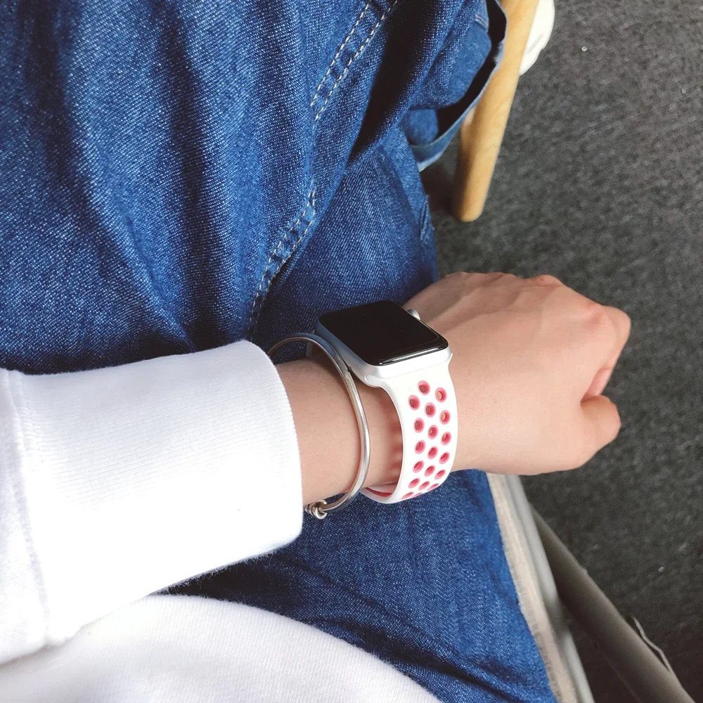 Sport watch strap For Apple Watch Bands Ultra 49mm 44mm 45mm 38/40mm 41mm Silicone Pride Bracelet iWatch Series 8 7 6 4 5 3 9 SE