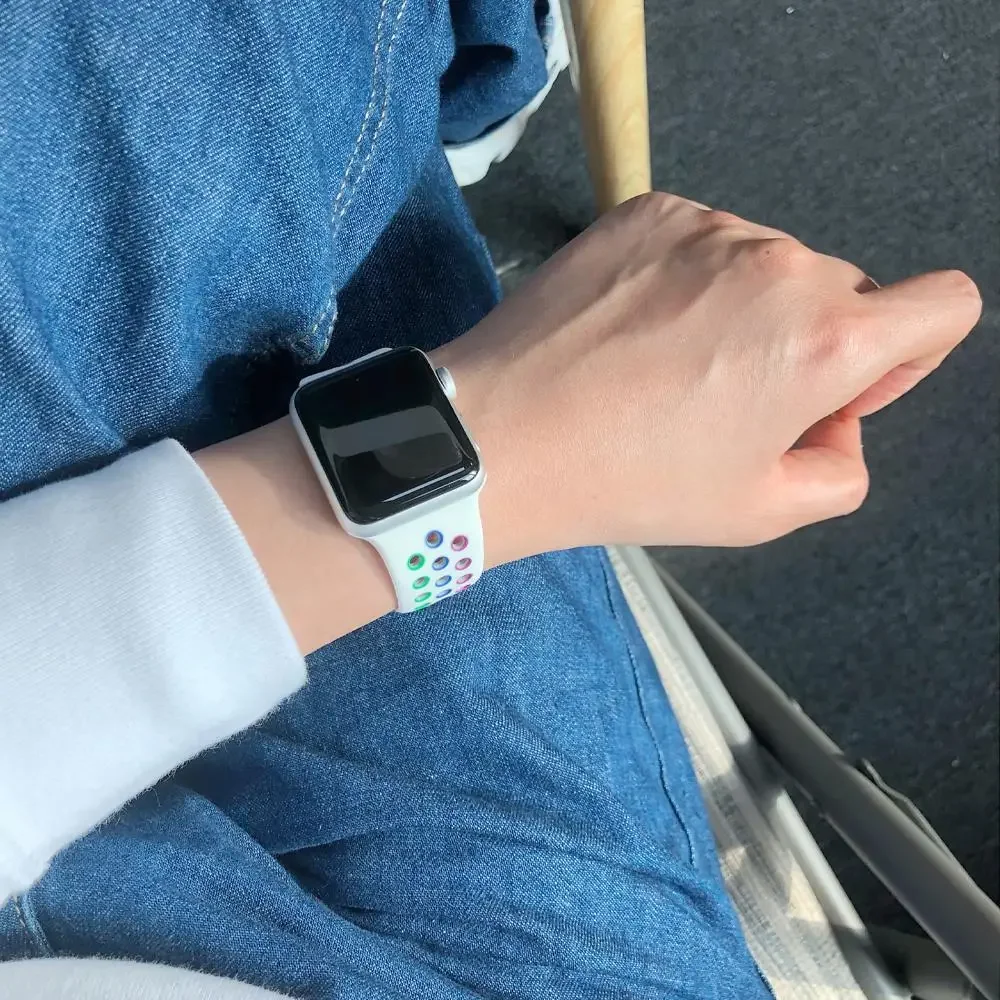 Sport watch strap For Apple Watch Bands Ultra 49mm 44mm 45mm 38/40mm 41mm Silicone Pride Bracelet iWatch Series 8 7 6 4 5 3 9 SE